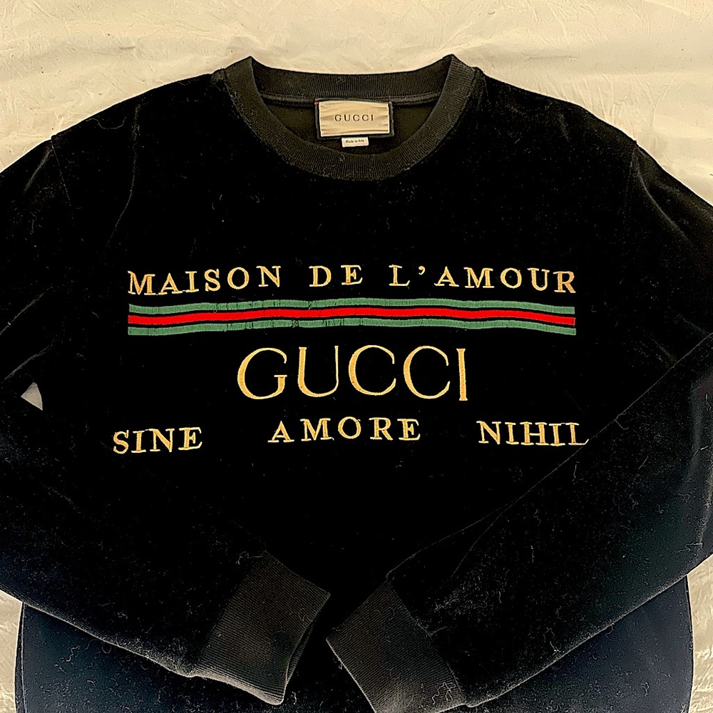 Gucci Classic Velvet Sweatshirt
